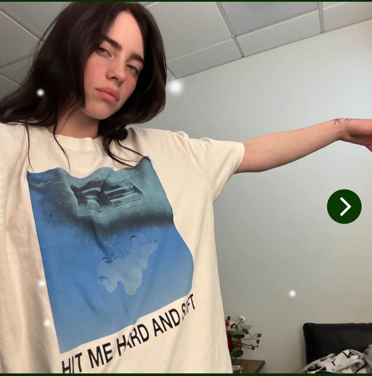 HIT ME HARD AND SOFT WHITE COVER TEE