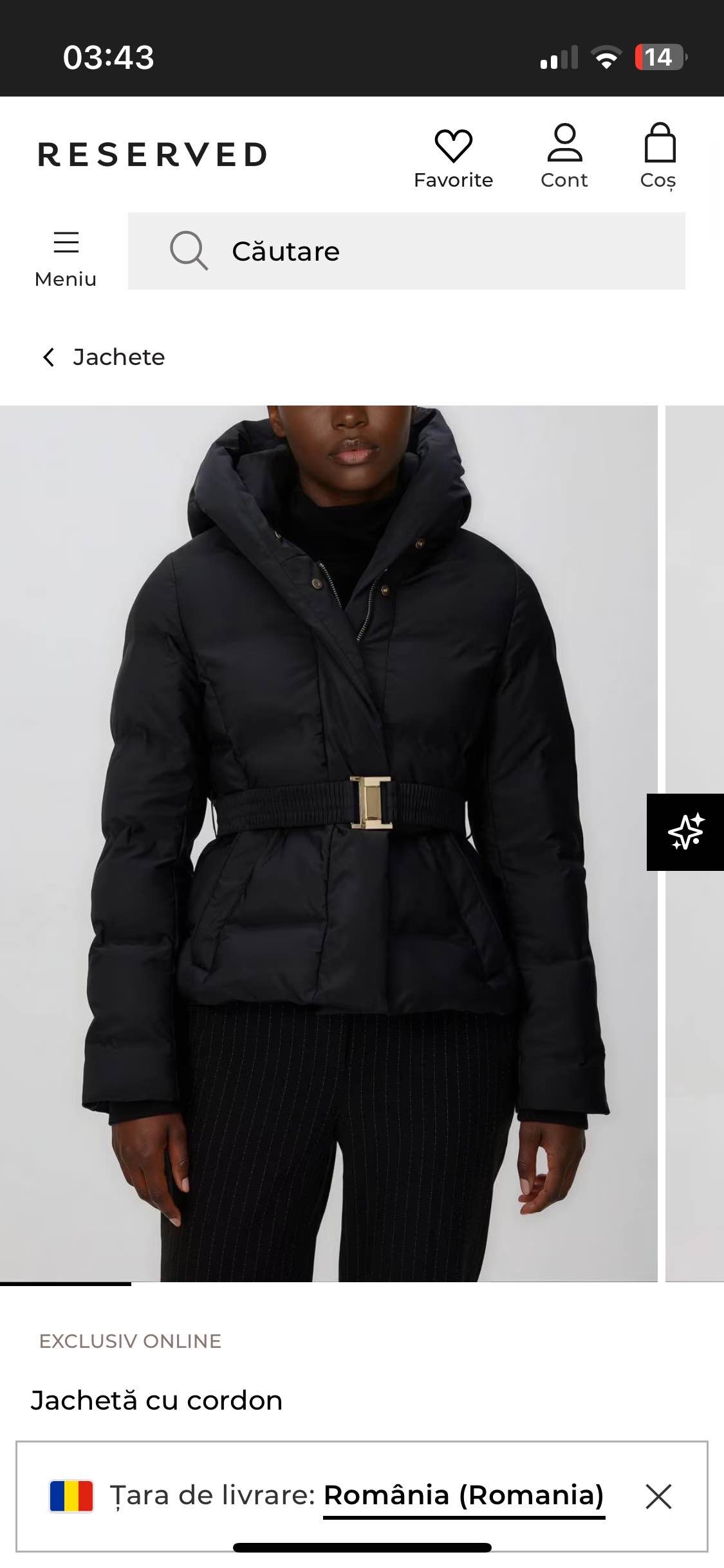 Jacket with belt