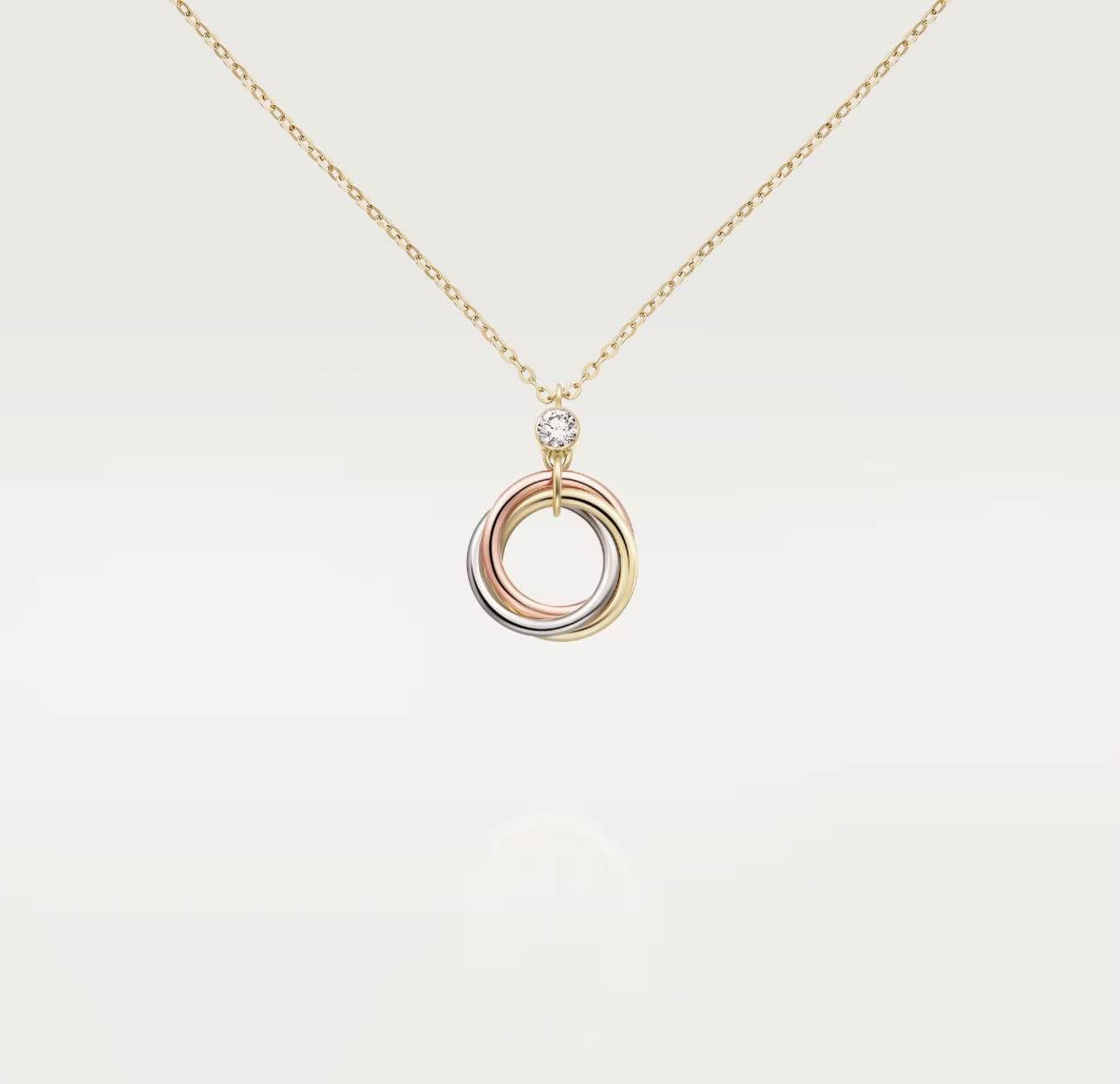 TRINITY PENDANT, 1 DIAMONDWhite gold, yellow gold, rose gold, diamond