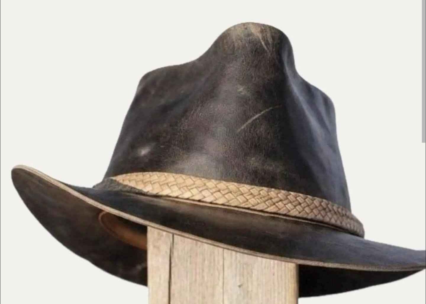 Handmade Arthar Morgan Inspired Distressed Brown Leather Cowboy Hat – Style Of RDR2 cosplay