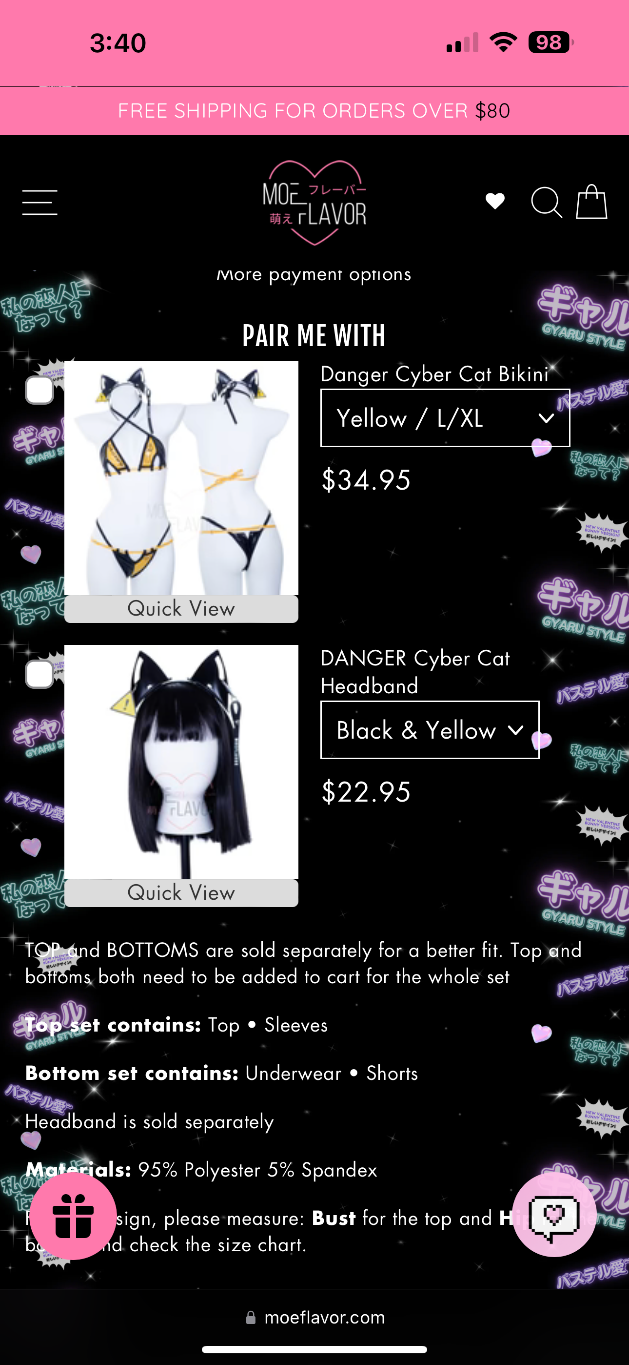 Danger Cyber Cat Bikini & DANGER Cyber Cat Headband