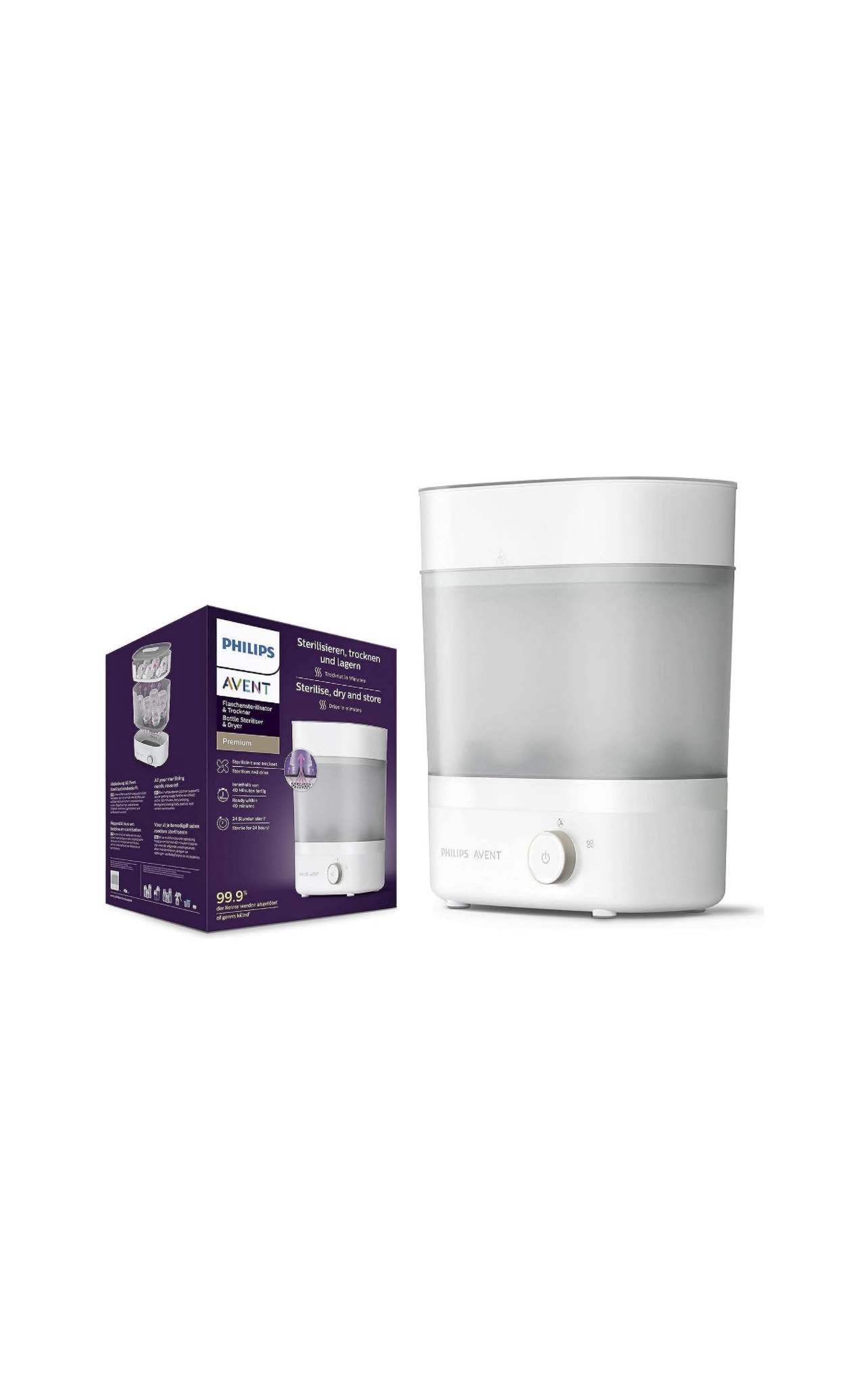 PHILIPS Avent Premium Bottle Steriliser &amp; Dryer, Kills 99.9% of Germs, Stays Sterile for 24 Hours, SCF293/01 : Amazon.ae