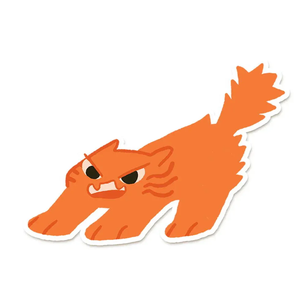 Spicy Orange Cat Vinyl Sticker