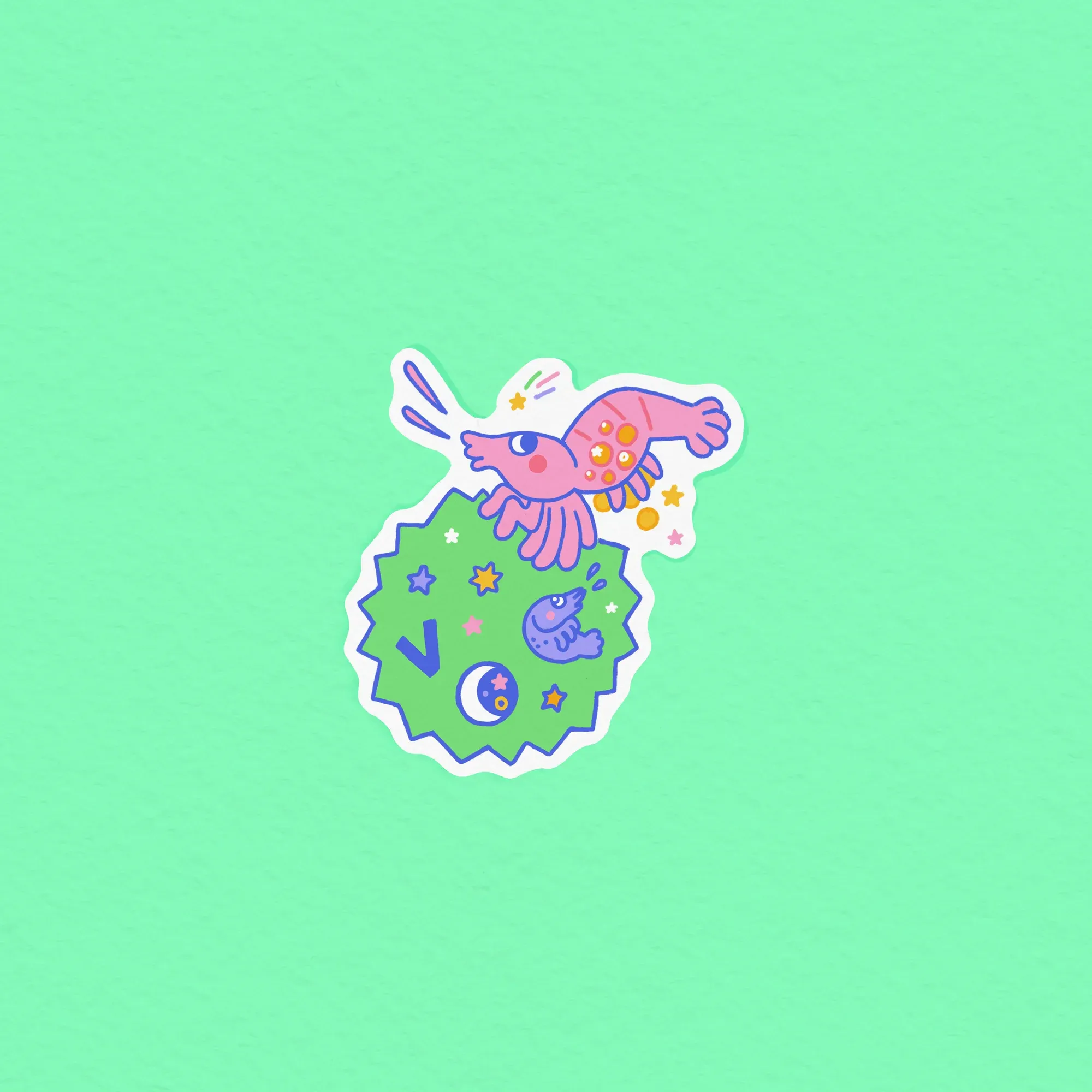 Shrimpy Sticker