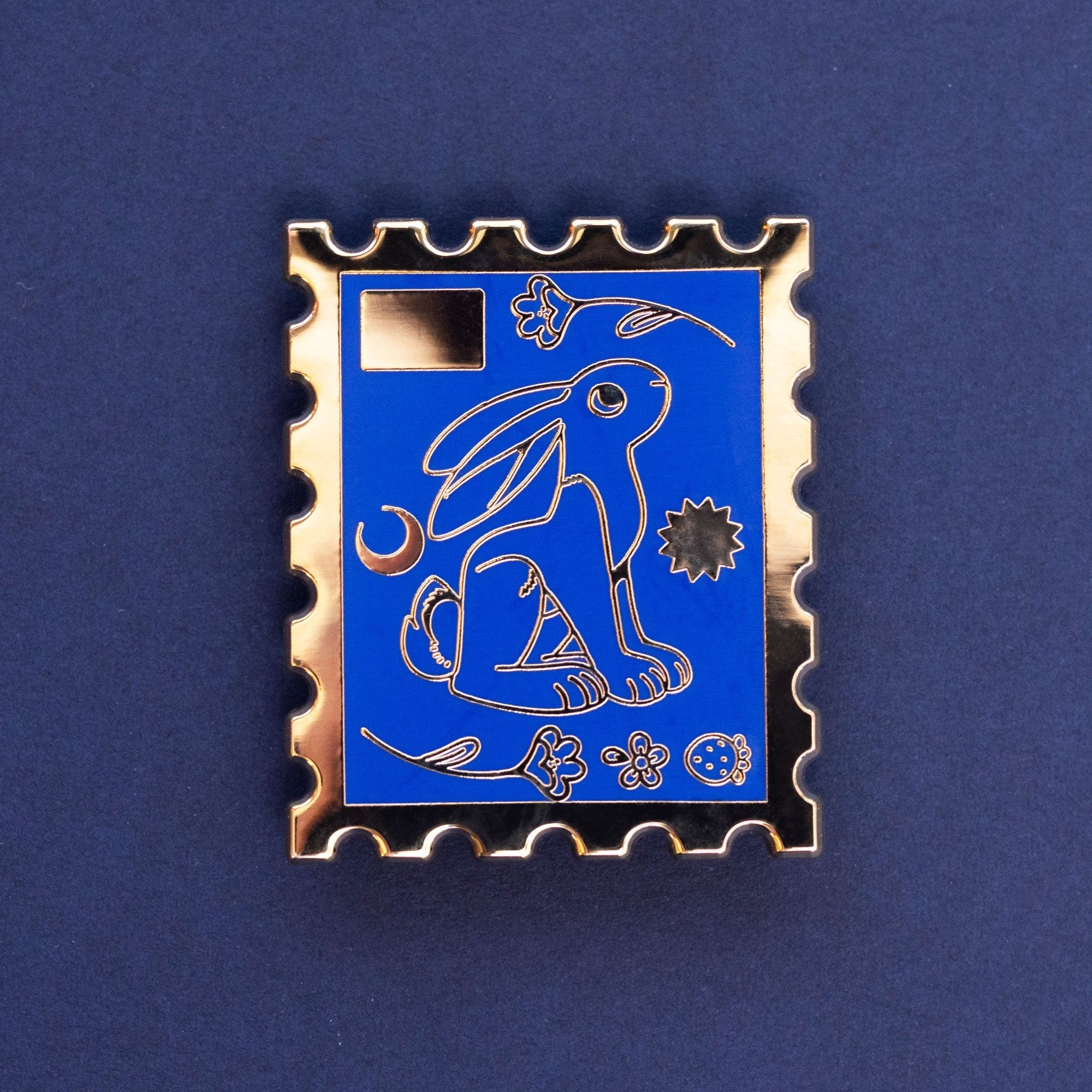 Bunney Stamp Enamel Pin