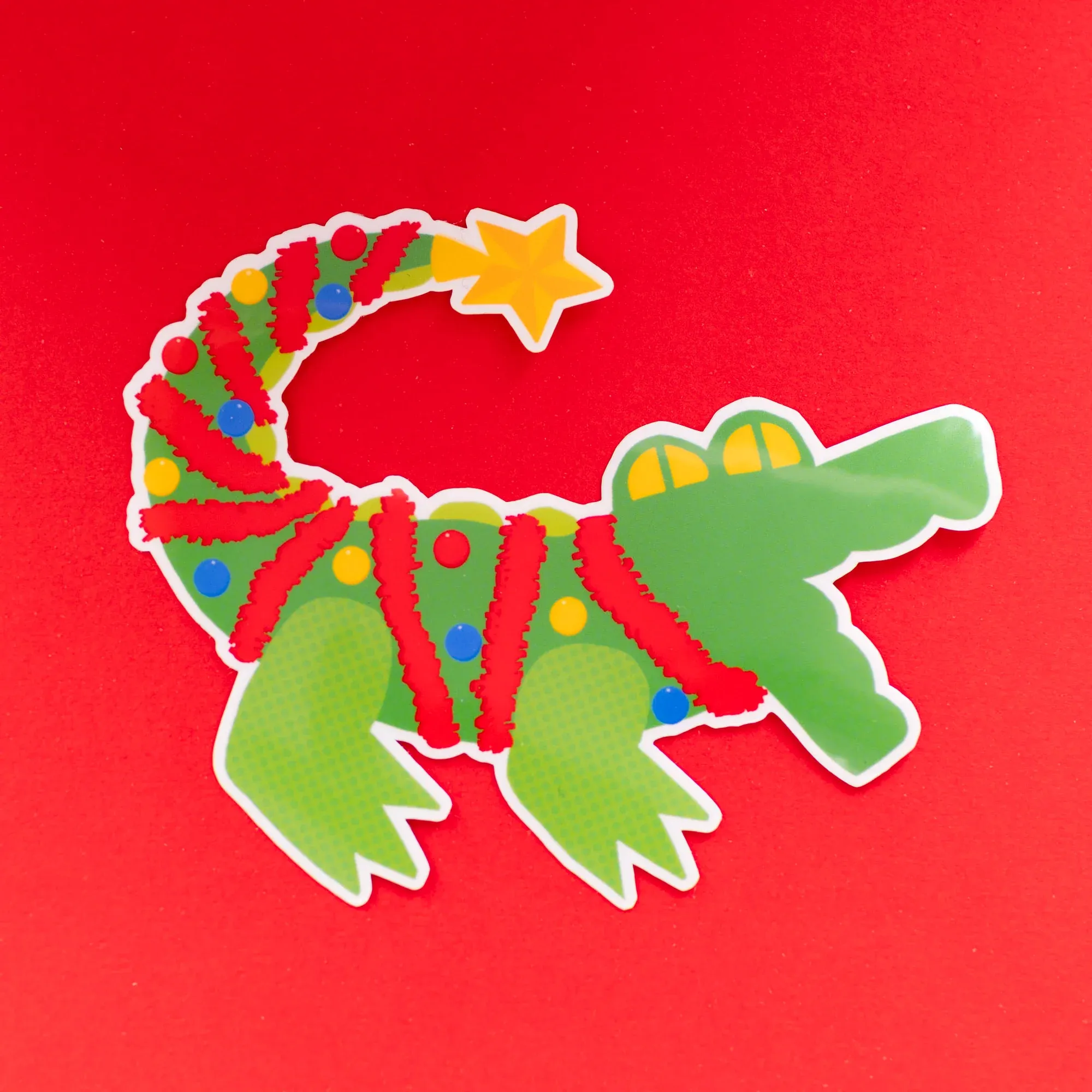 Christmas Gator Sticker
