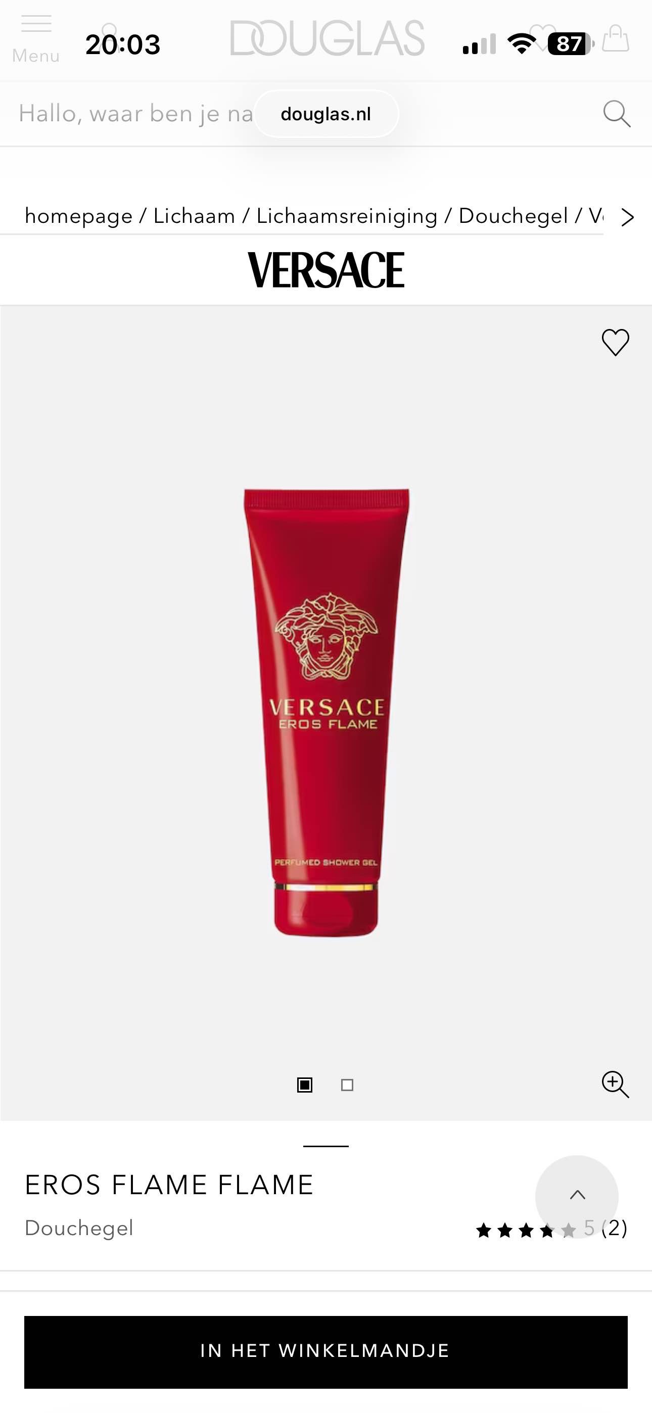 Versace Eros Flame shower gel