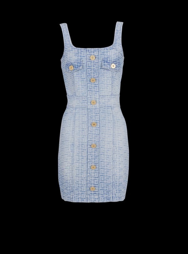 Balmain all-over monogram dress