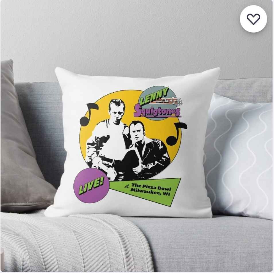 Lenny and the Squigtones Throw Pillow