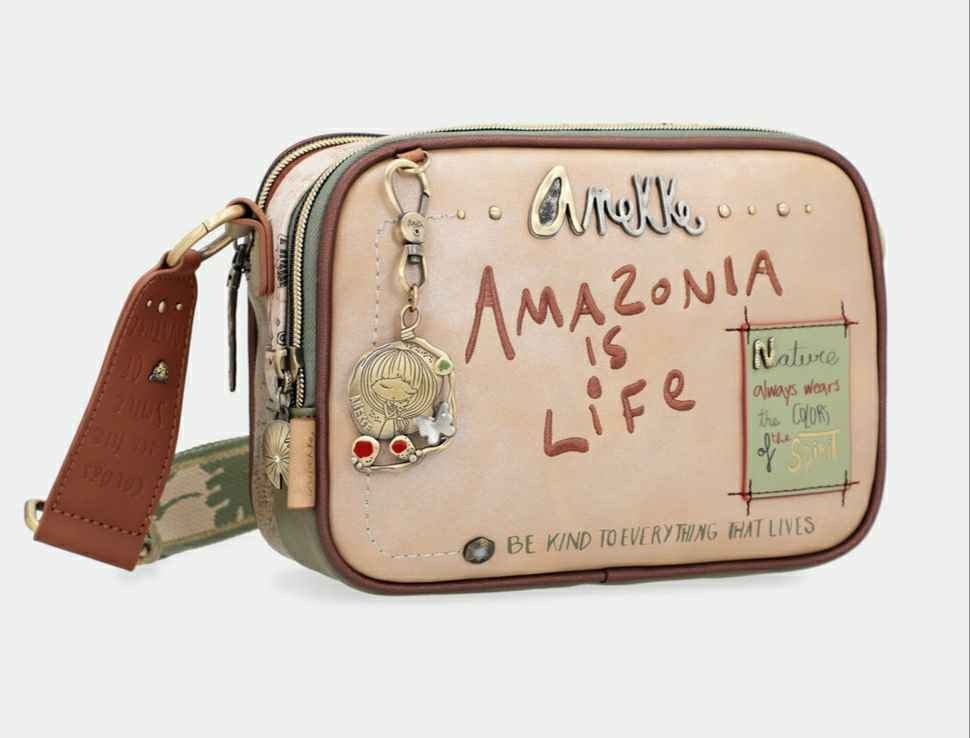 Butterfly crossbody bag with double compartments