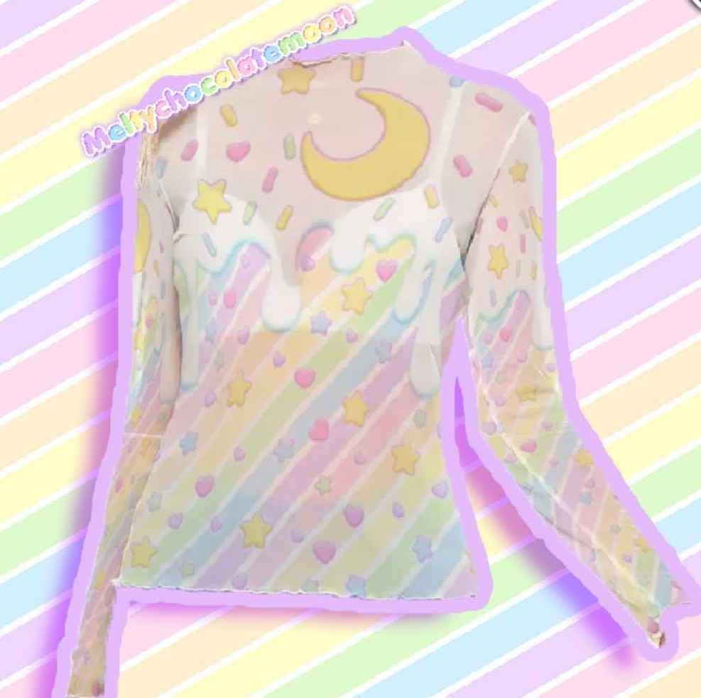 Rainbow Mesh Shapes/Icecream Melt Shirt