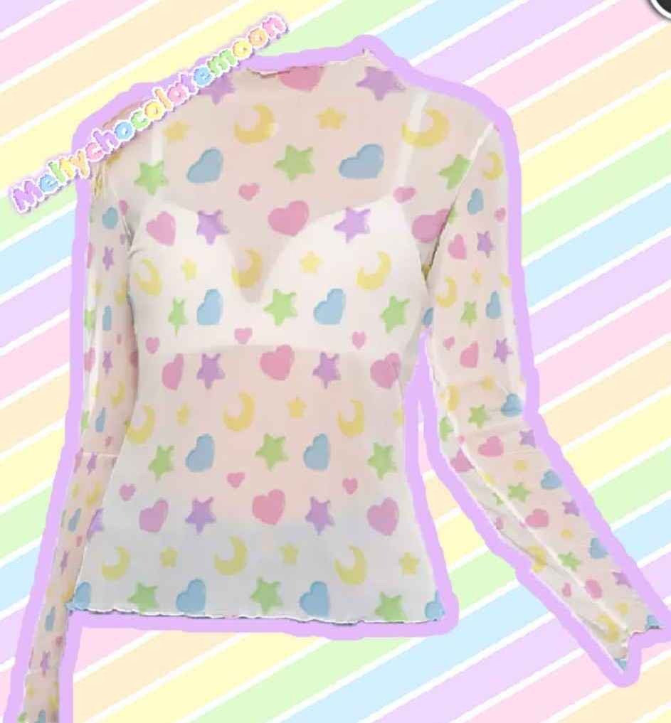 Multicolor Mesh Shaped Tshirt