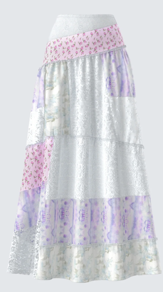 Abby Multi Floral Print Maxi Skirt