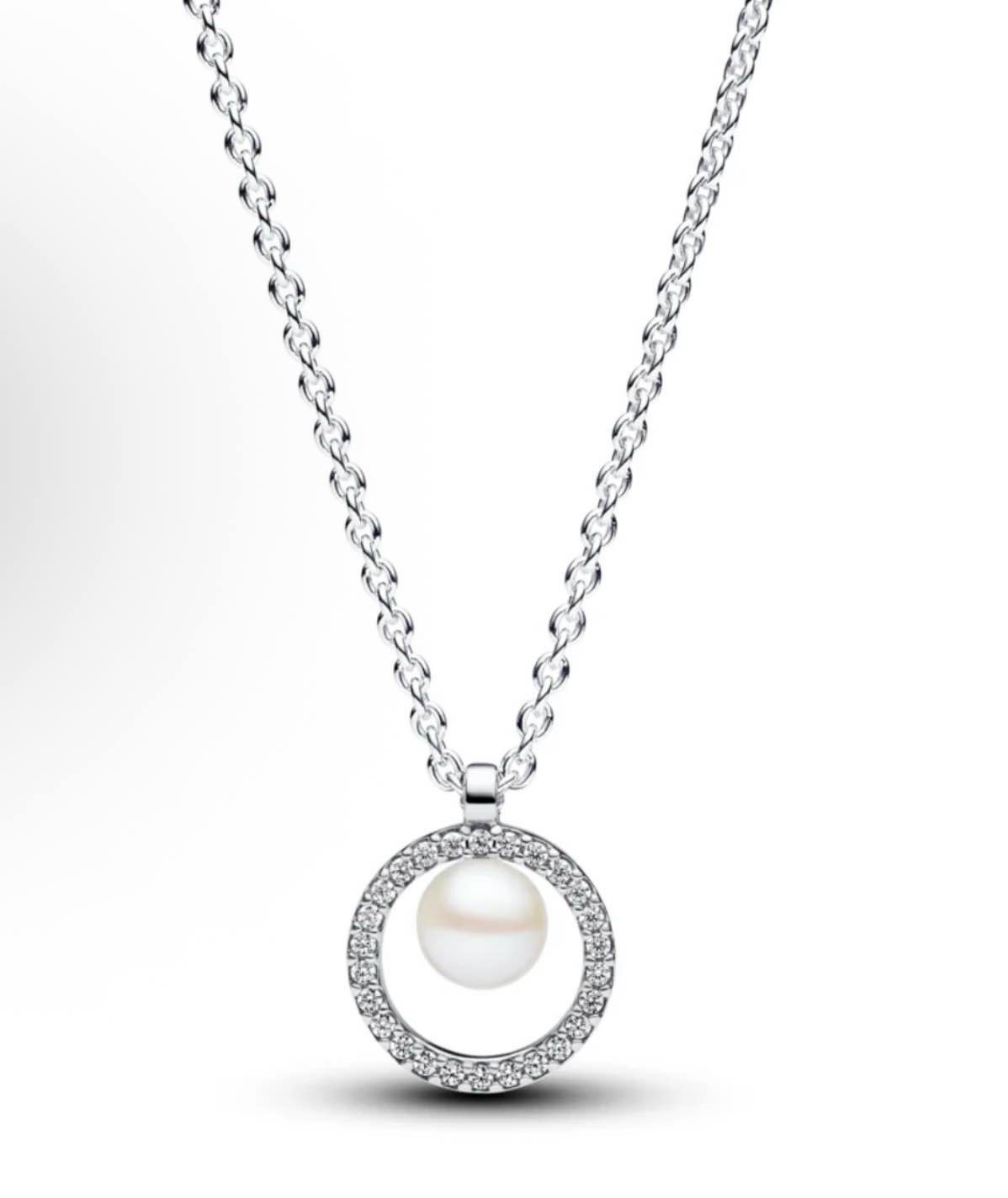 Treated Freshwater Cultured Pearl & Pavé Collier Necklace