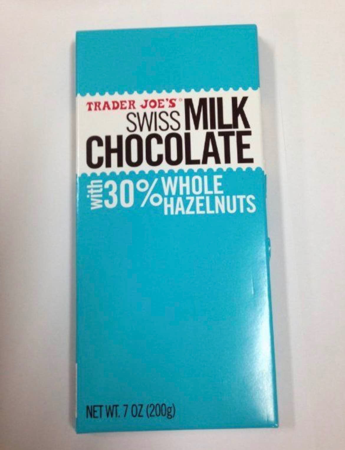 Trader Joes Milk Chocolate w/ Whole Hazelnuts