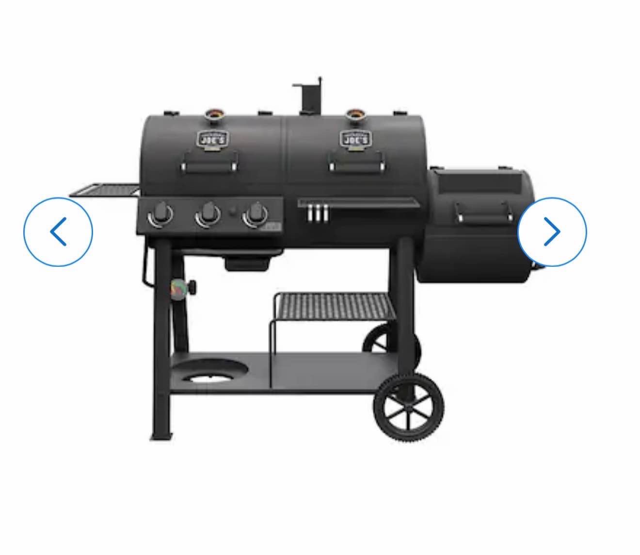 Oklahoma Joe's Canyon Black Liquid propane and charcoal Combo Grill