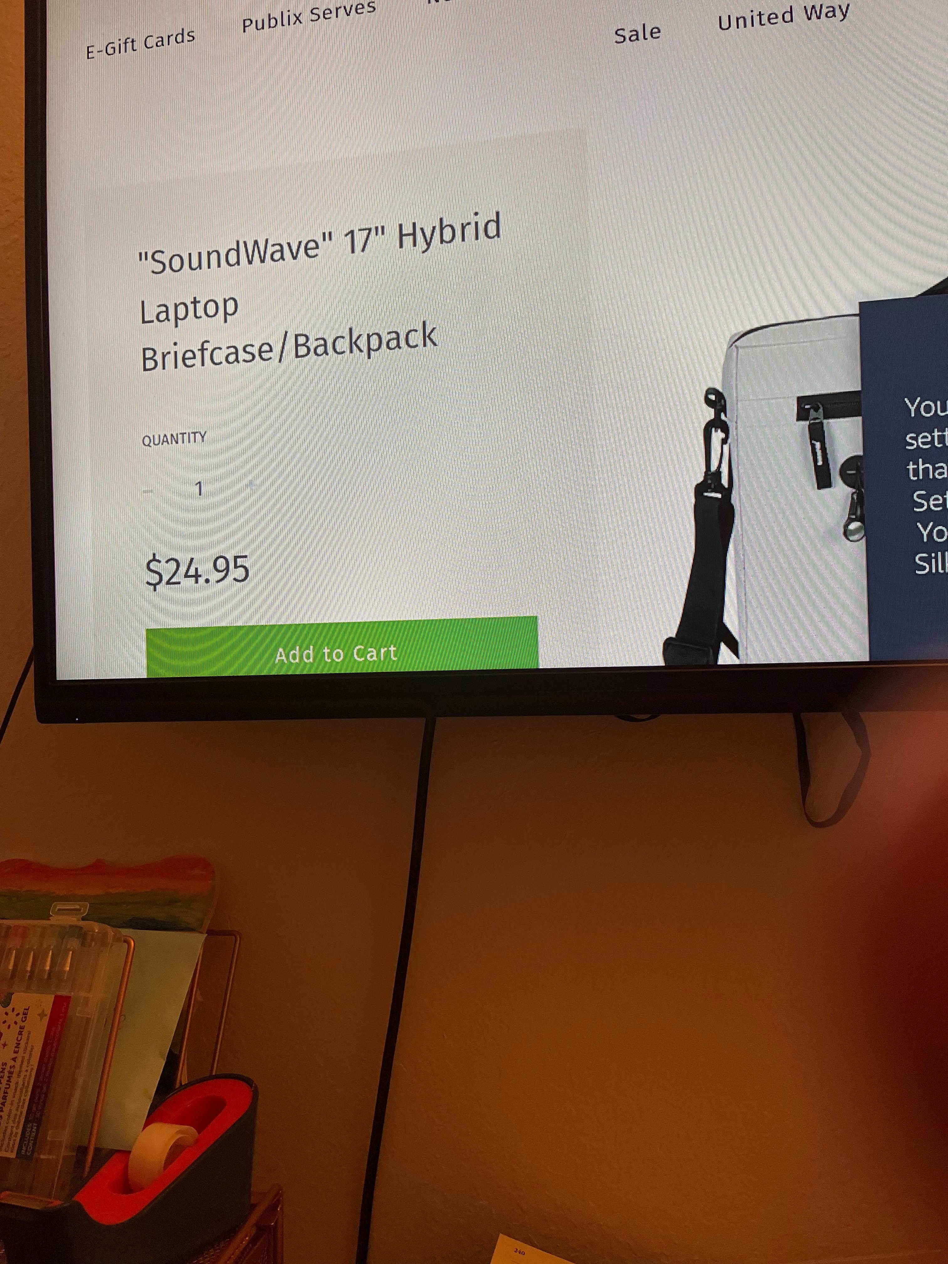 sound wave 17 hybrid laptop briefcase/ backpack
