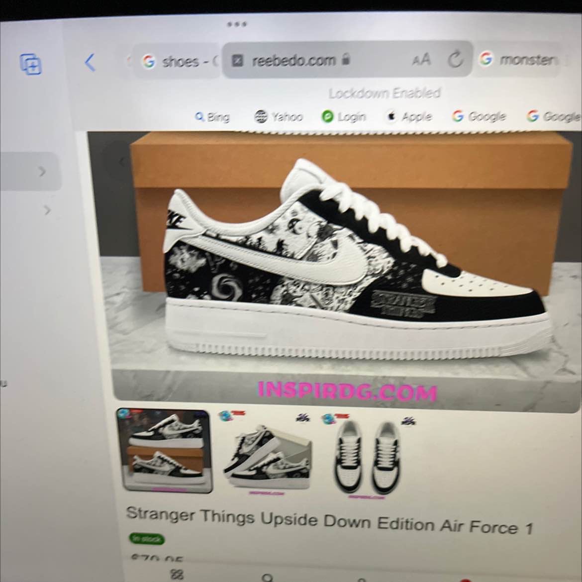 stranger things upside down edition Air Force 1