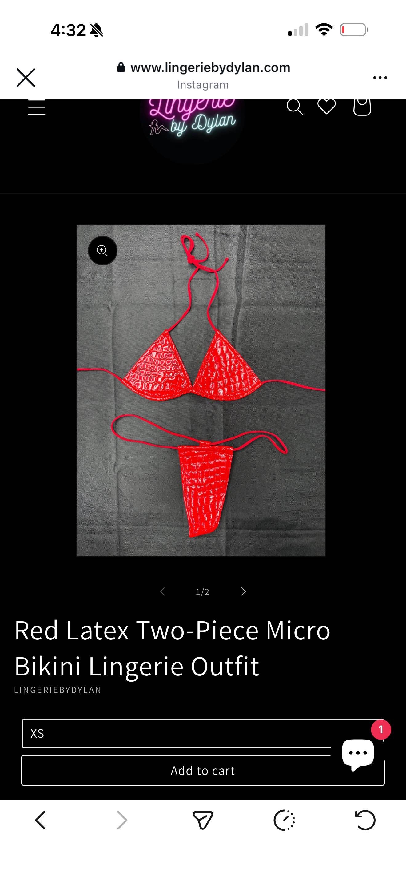 red Latex two-piece micro 🪓