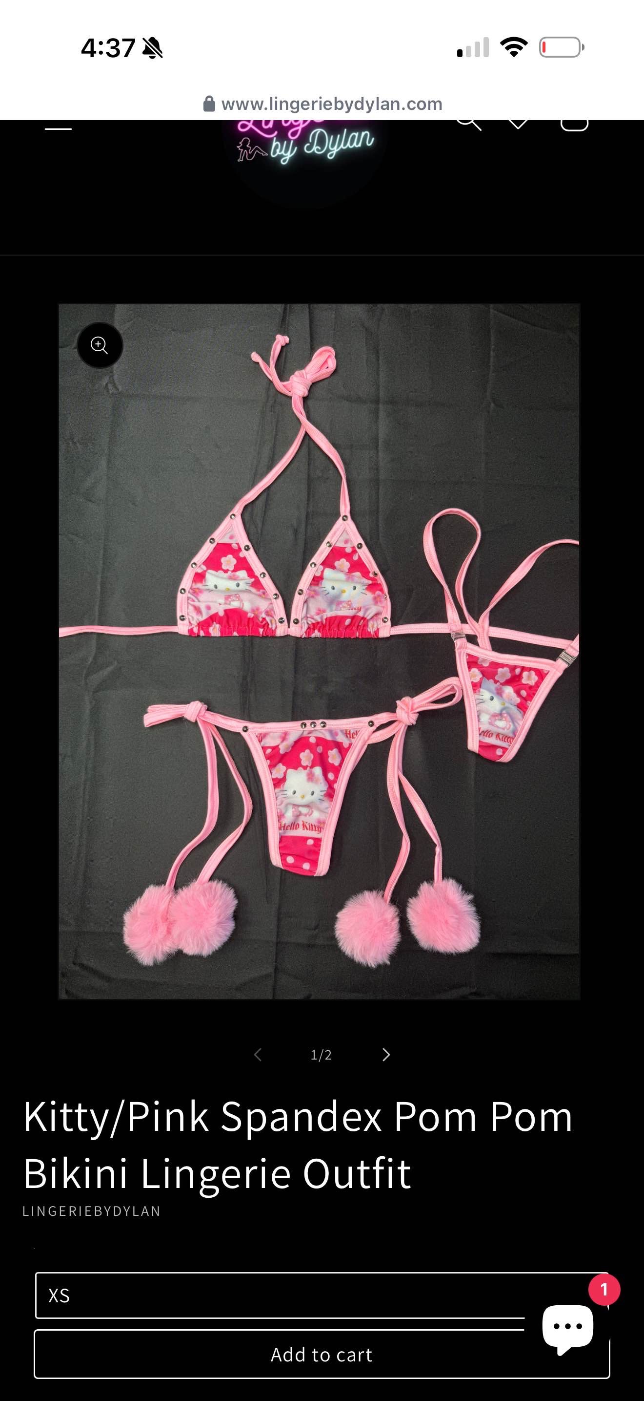 Hello Kitty bikini with Pom-poms 😻