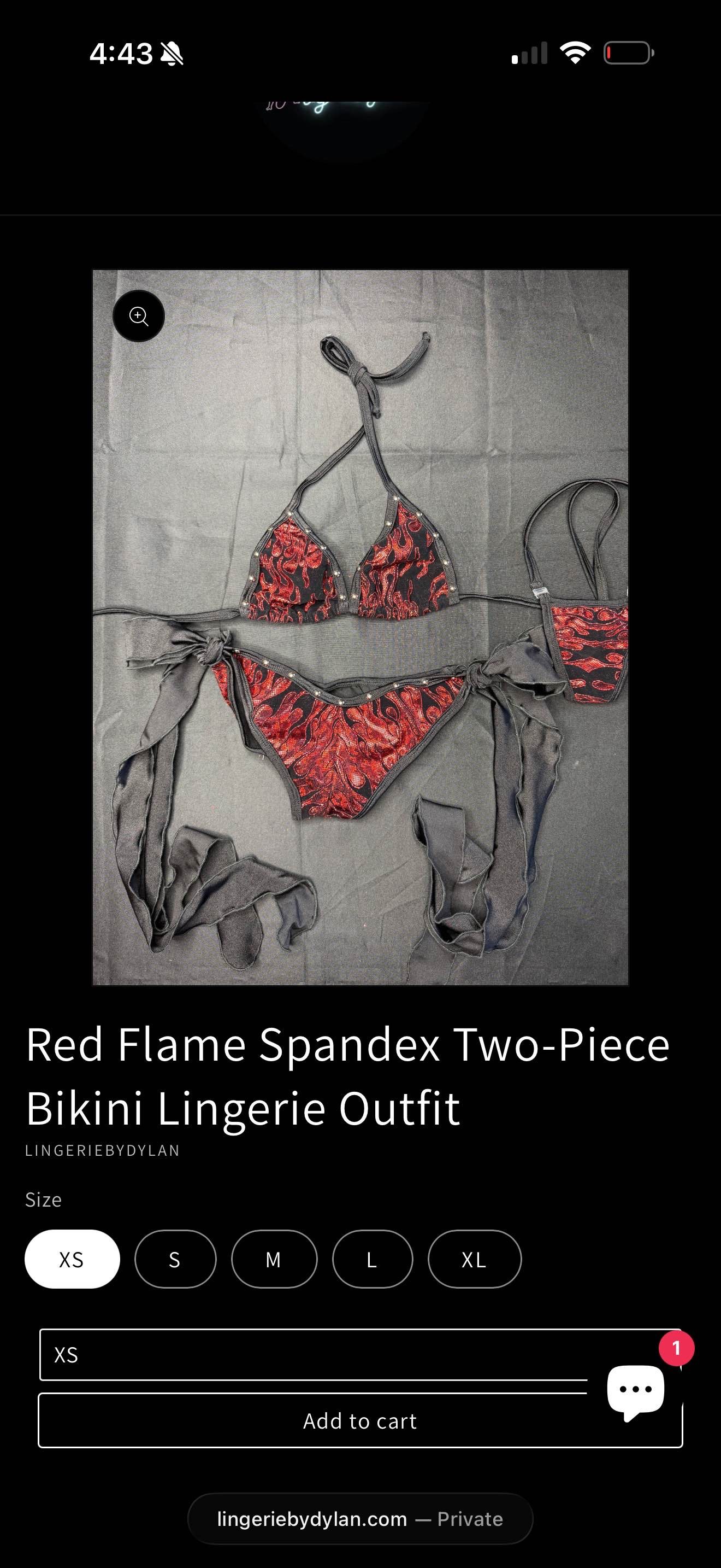 red flame two piece bikini 🔥