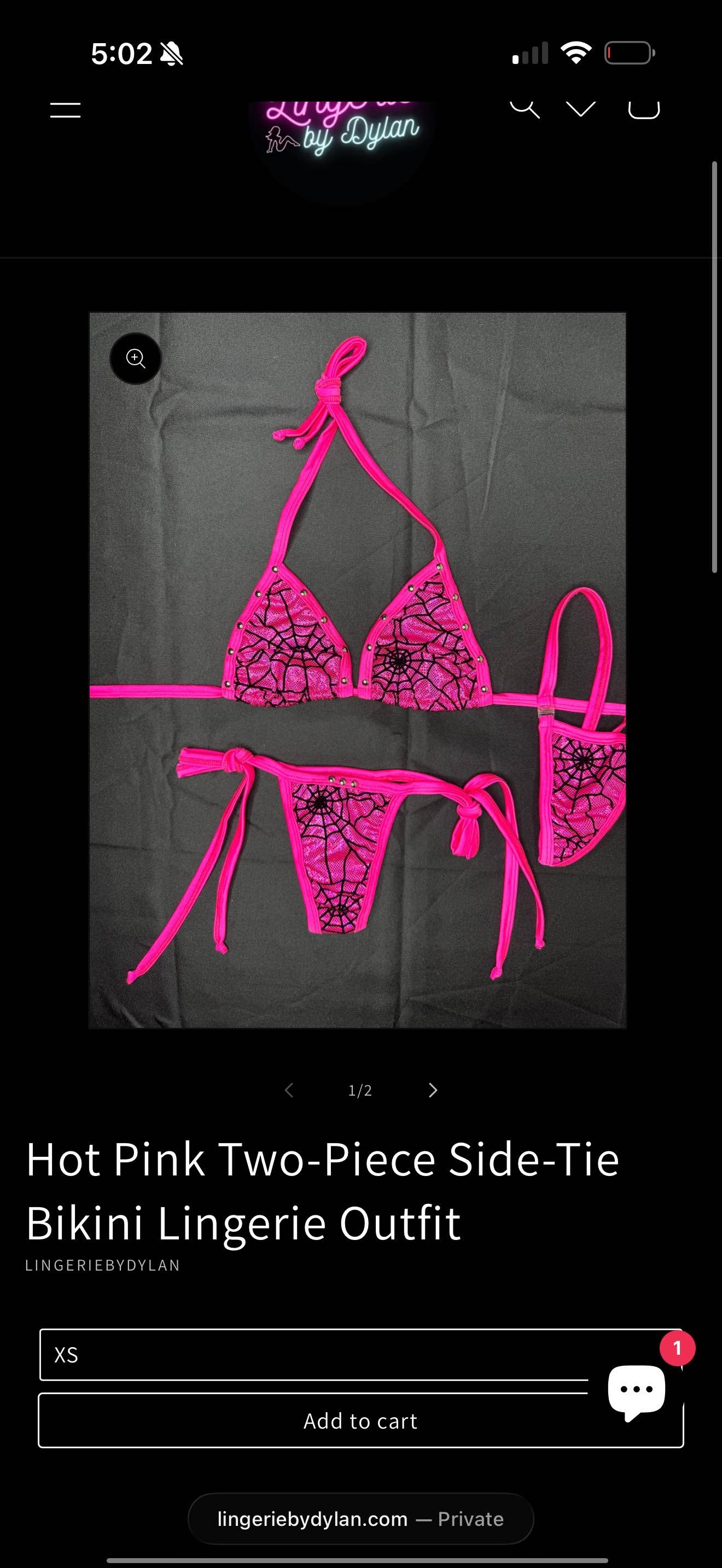 hot pink spider web bikini 🕸️