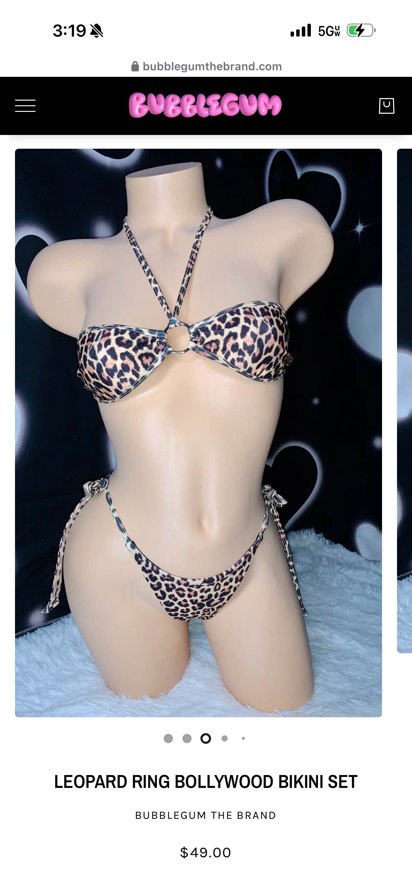 leopard ring Bollywood bikini set 🐆