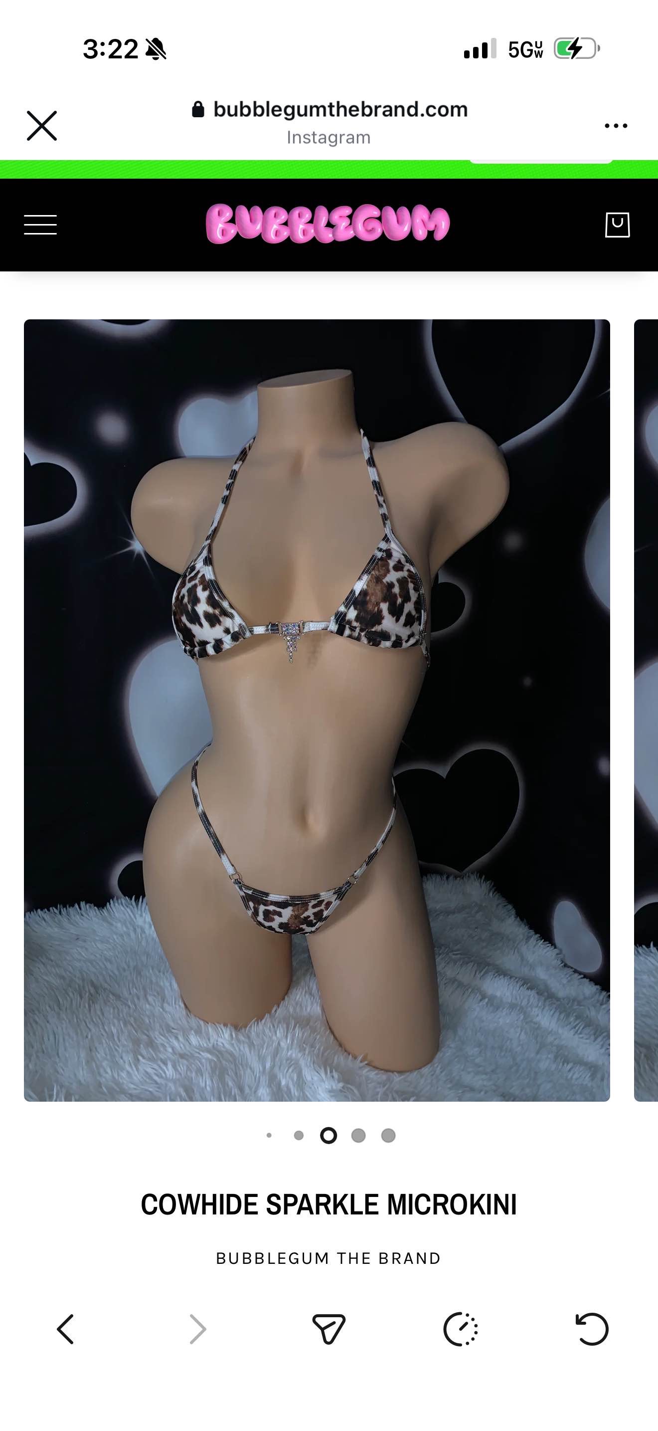 cowhide sparkle microkini 🐄