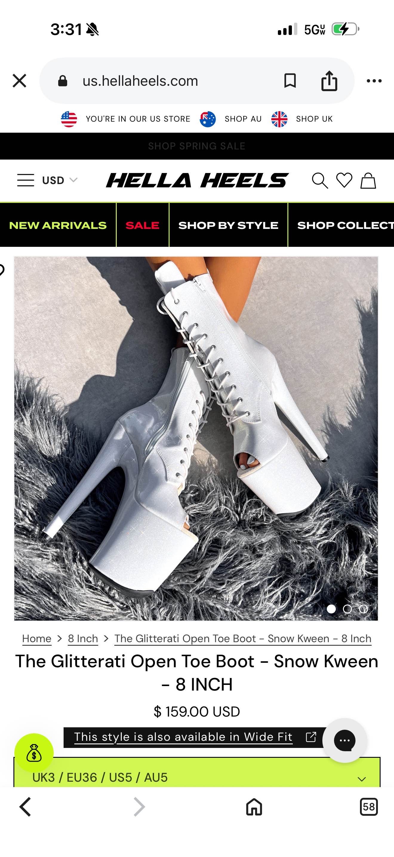 snow queen (8 inch heel)
