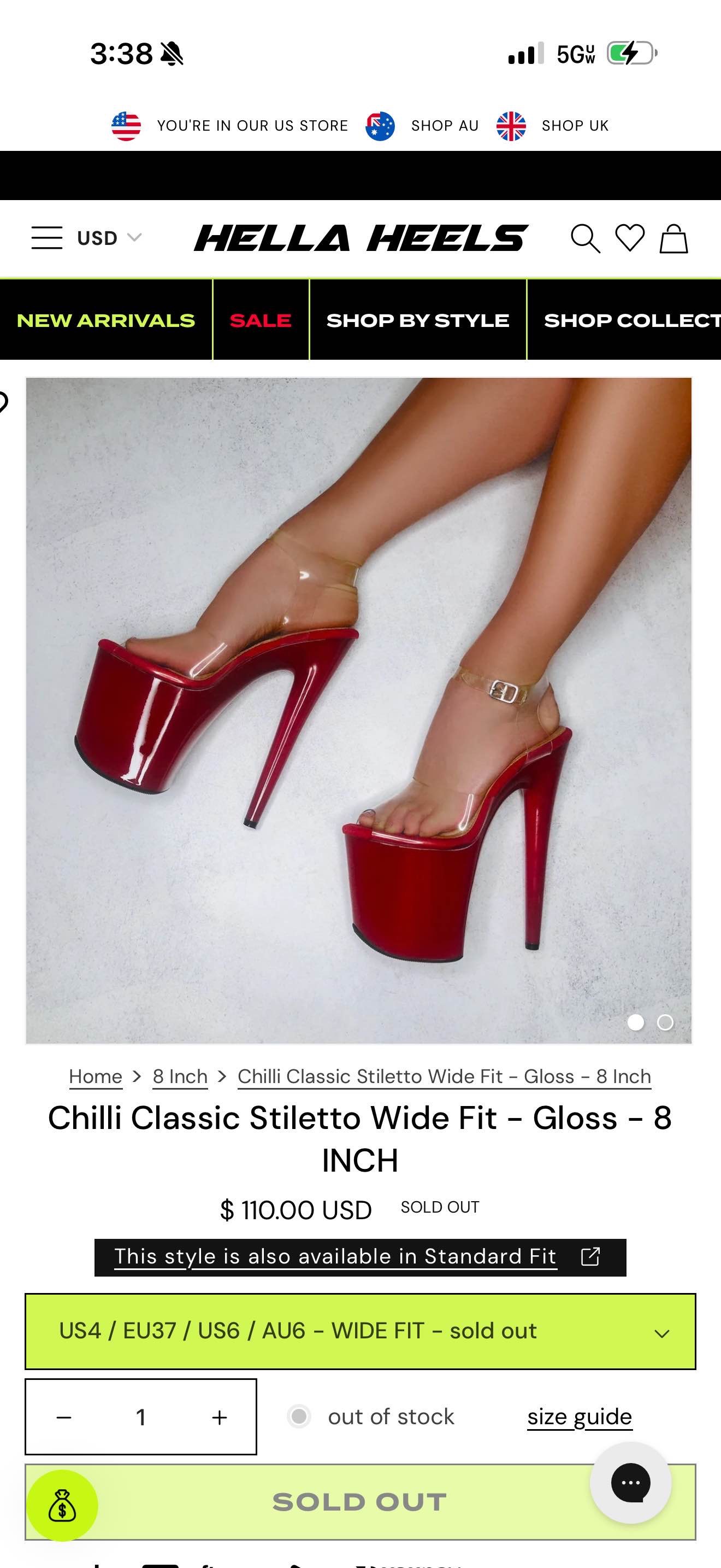 chili (8 inch heel)