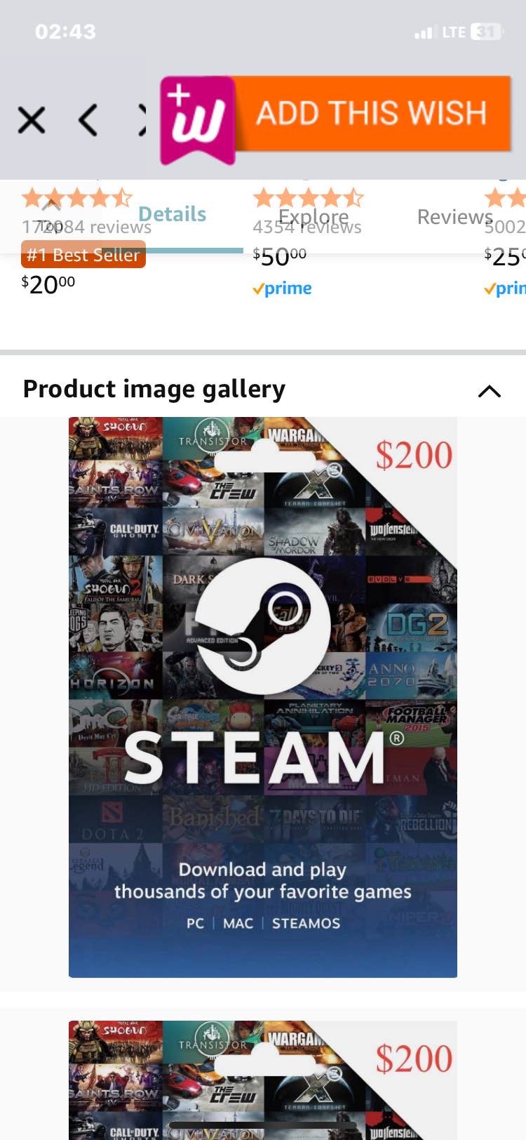 gift card Wish from Photo