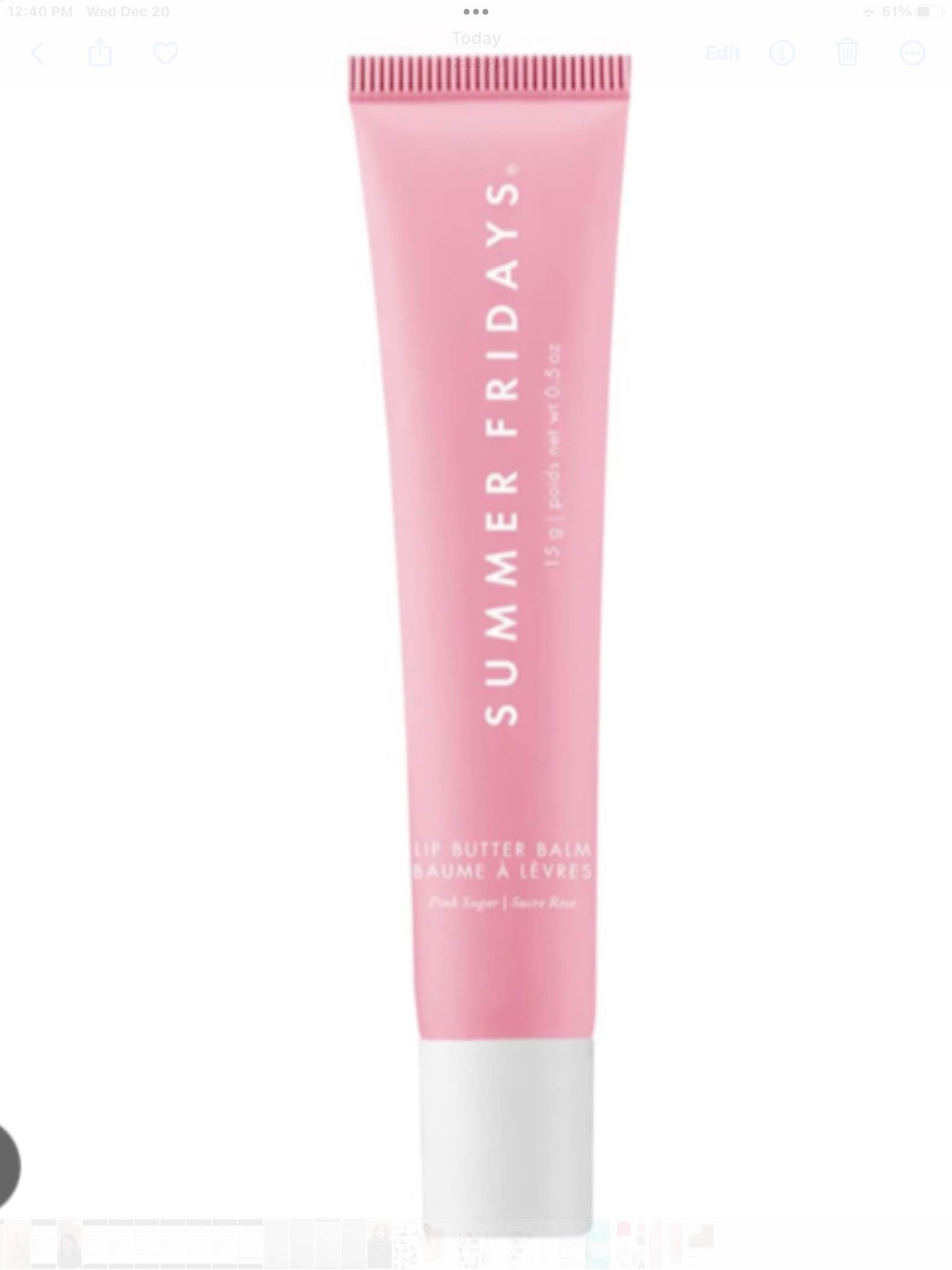 Summer Fridays Lip Butter Balm for Hydration & Shine