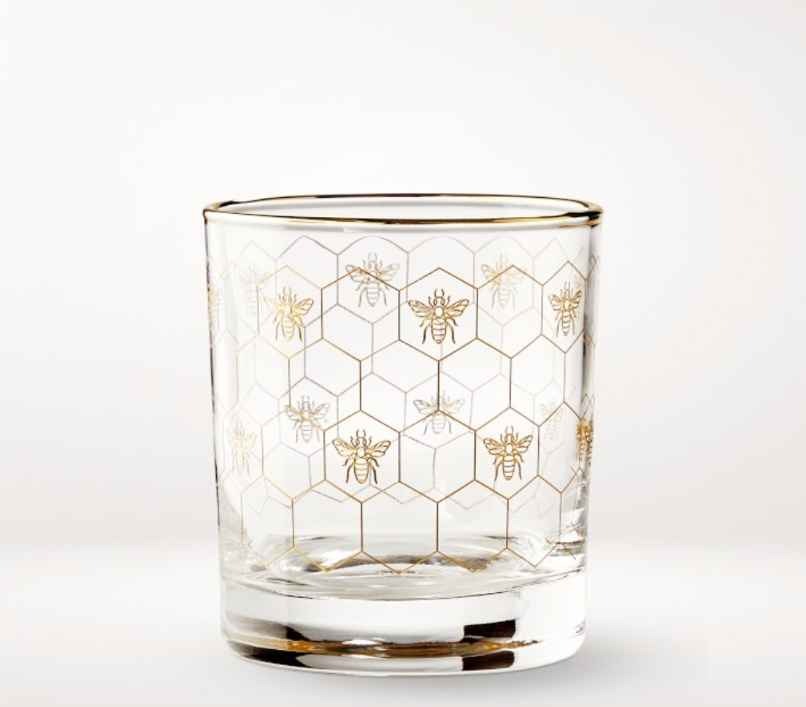 Honeycomb Double Old-Fashioned Glasses Set of 4