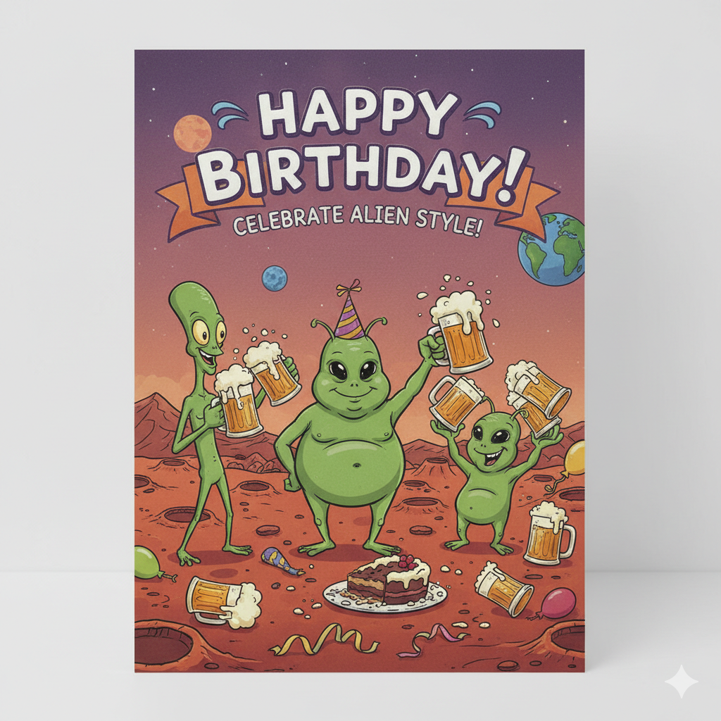 Happy Birthday! Celebrate Alien Style!