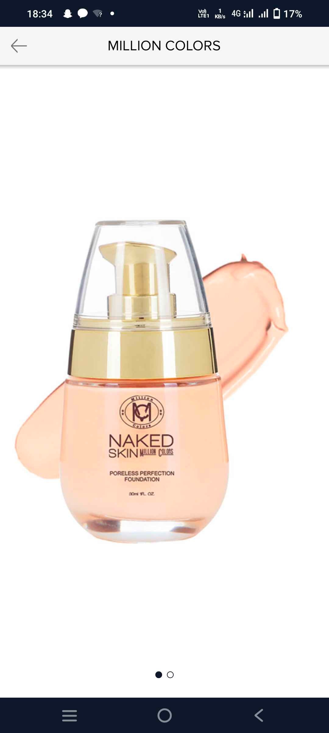 Million Colors Naked Skin HD Matte Foundation | Full Coverage Long-Lasting Liquid Foundation | Enriched with Vitamin E | Rose Beige | 30 ml