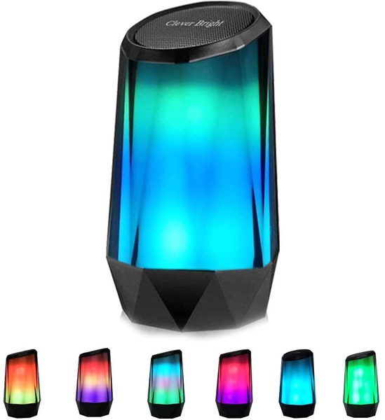 Portable Wireless Bluetooth Speakers 6 LED Lights Modes Stereo Sound Loud Volume Speaker with TF Card Slot, for Smart Phone, Computer and Other All Bluetooth Devices for Home, Outdoors, Travel, Party