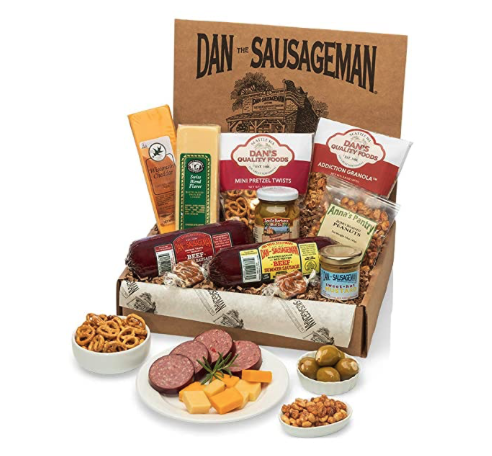 Dan the Sausageman's Sounder Gourmet Gift Box -Featuring Smoked Summer Sausage and Wisconsin Cheeses