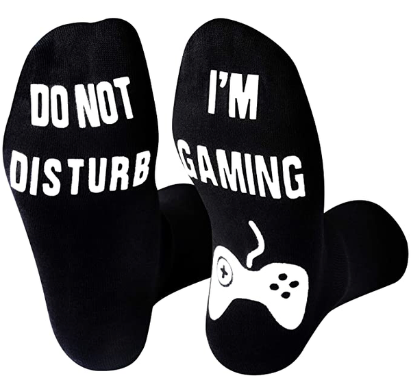 Do Not Disturb I'm Gaming Socks,Funny Novelty Socks Gaming Gift for Teen Boys Mens Gamer Kids Sons Husbands Boyfriends Women