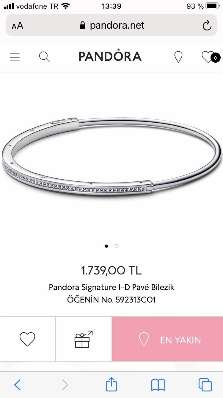 Pandora Signature I-D Pavé Bilezik