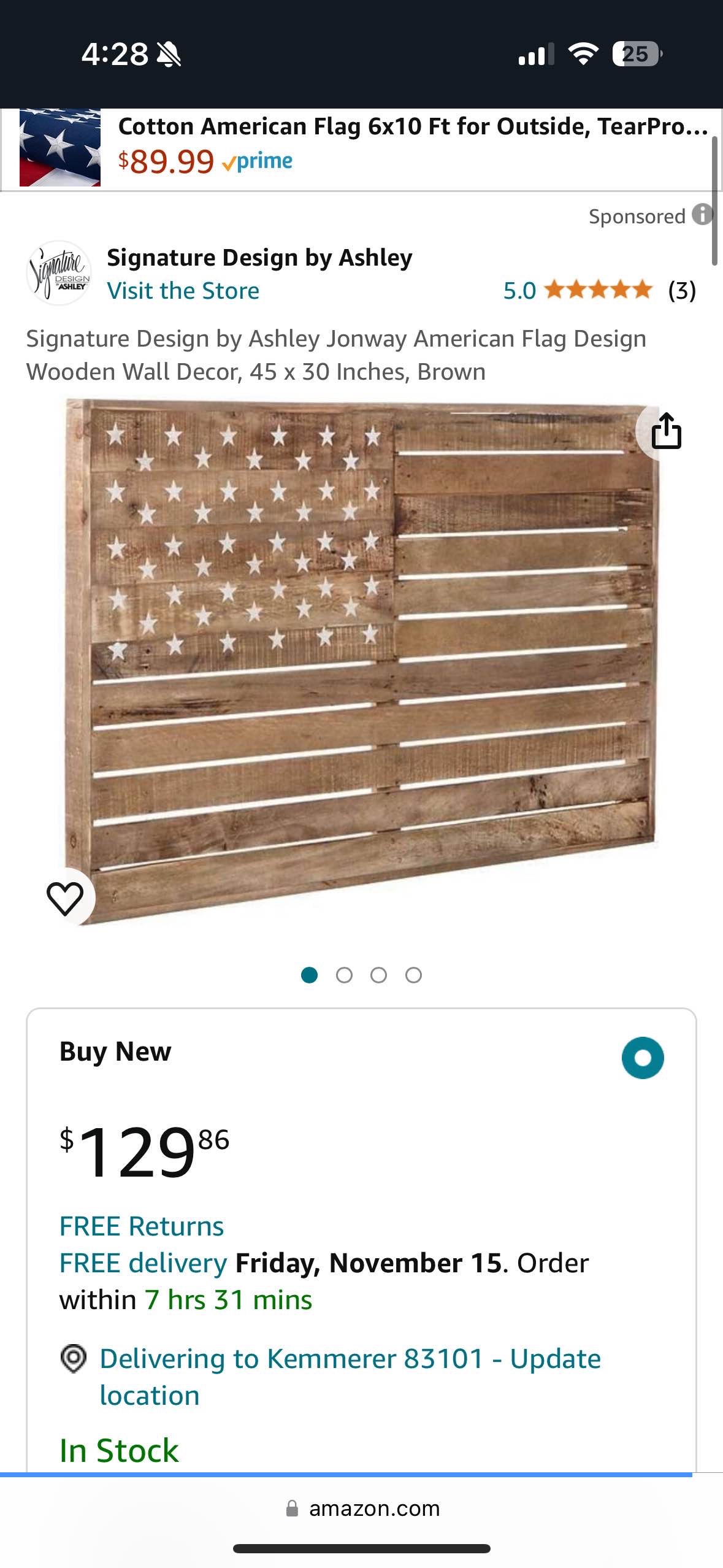 flag wood decoration