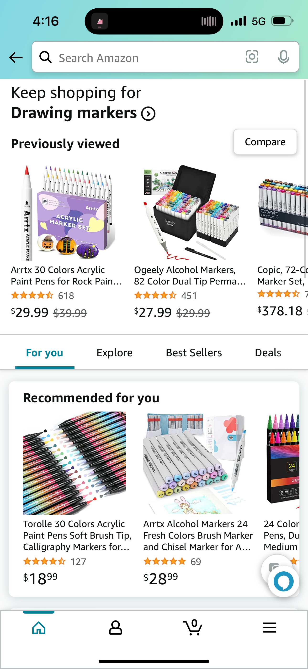 Drawing markers