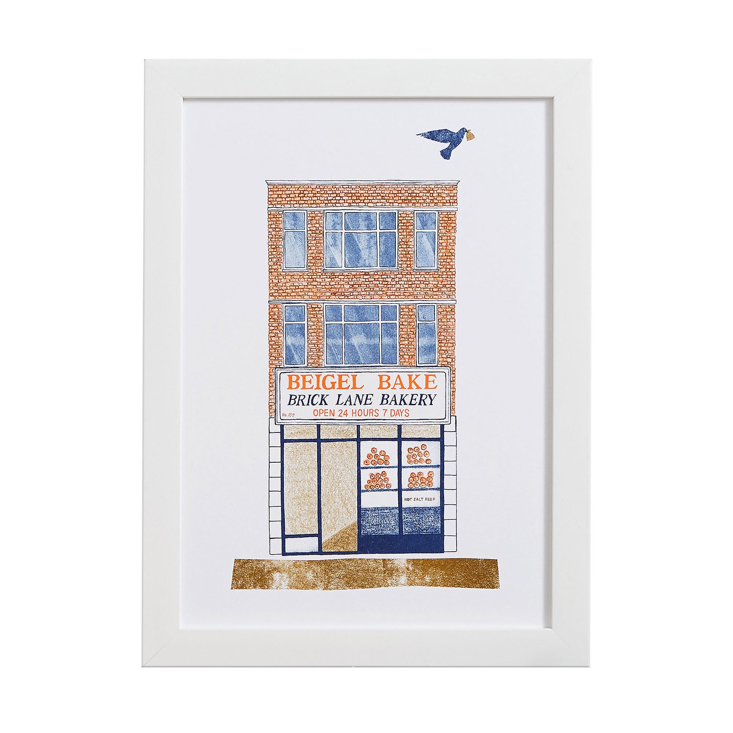 Beigel Bake risograph print (A3 or A4) — Rosa & Clara Designs