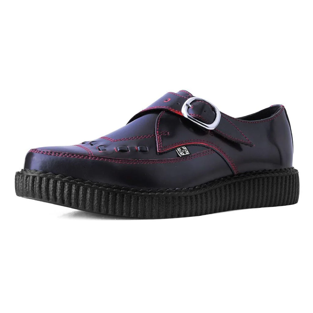 Pointed Creeper Burgundy Rub Off Leather