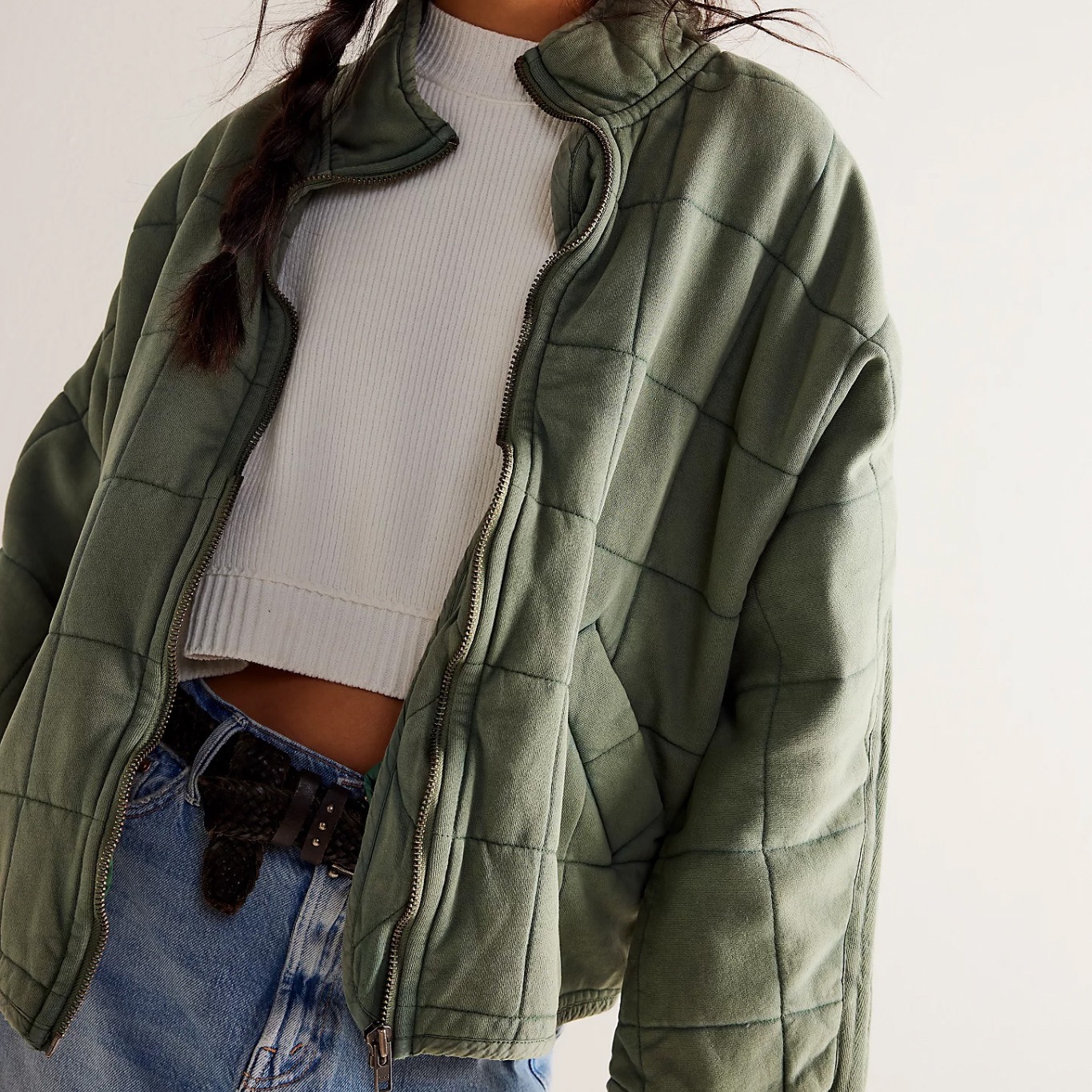 Dolman Quilted Knit Jacket