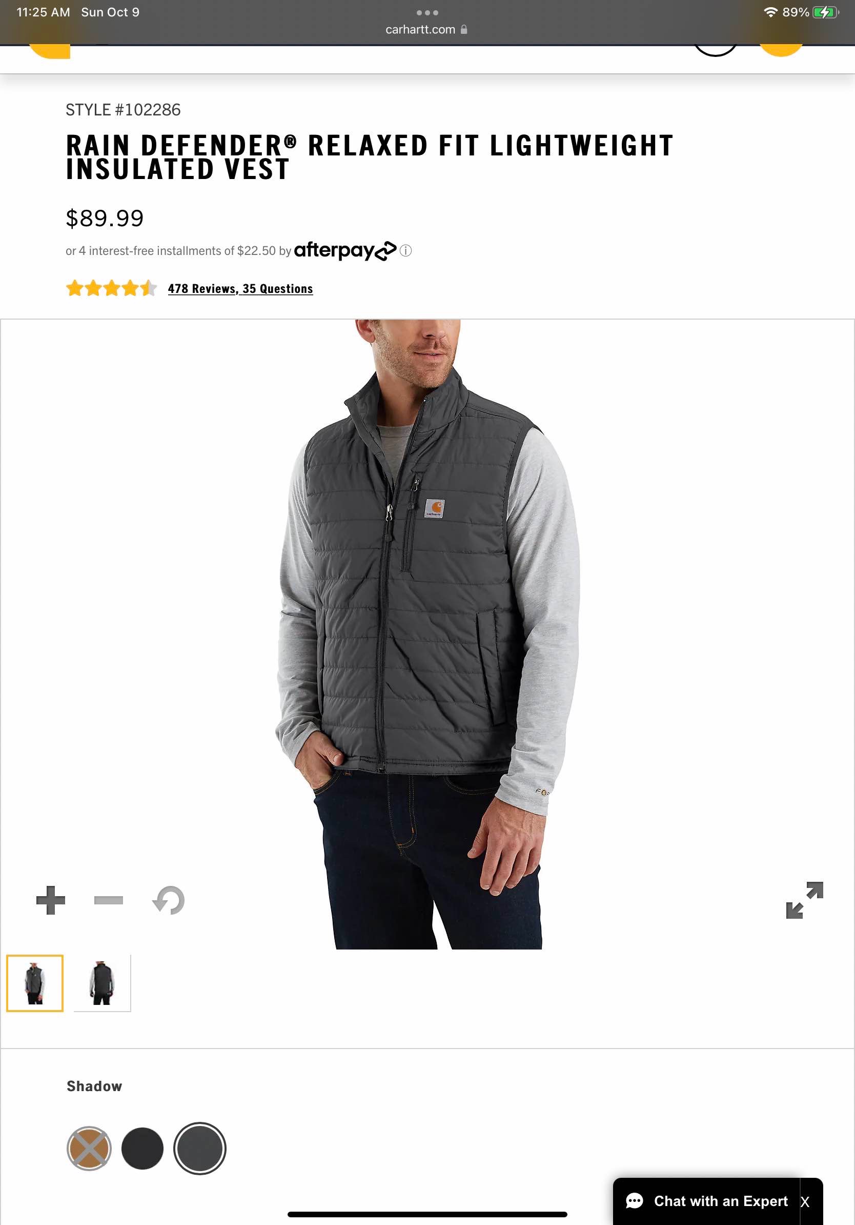 RAIN DEFENDER® RELAXED FIT LIGHTWEIGHT INSULATED VEST