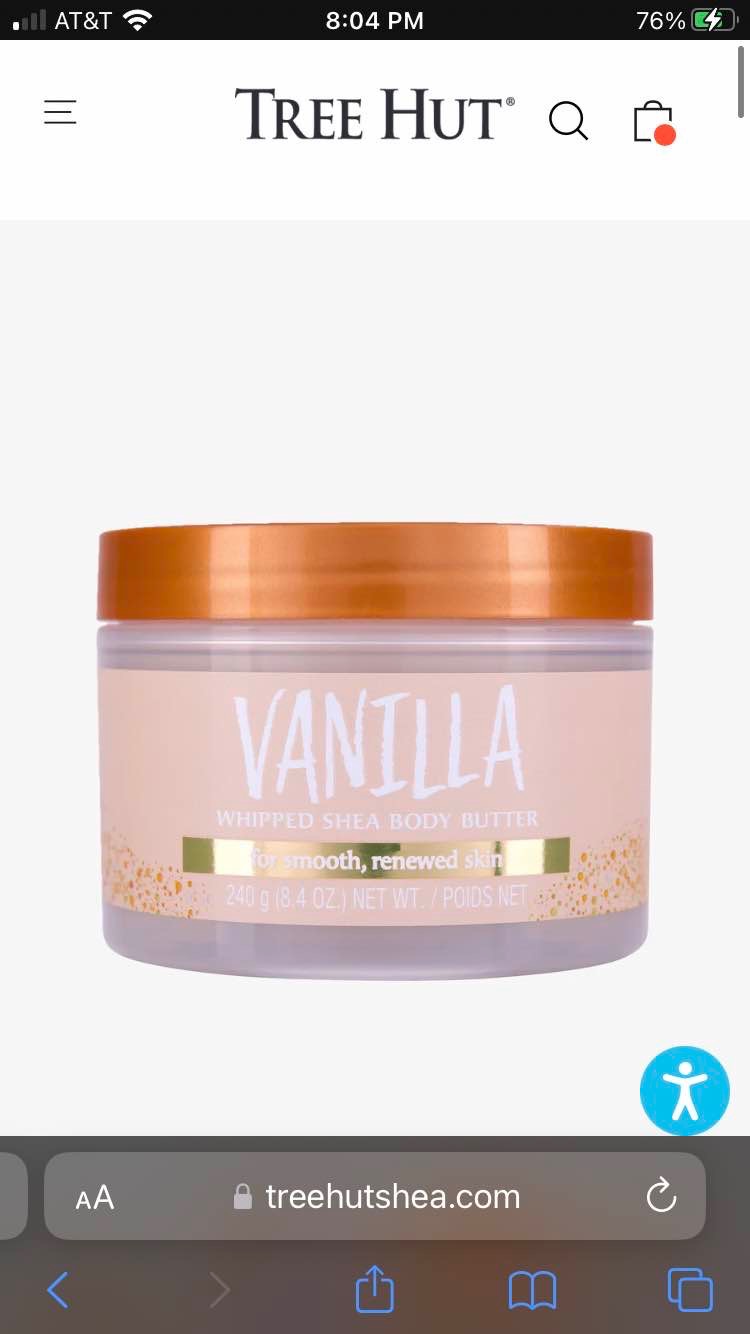 vanilla whipped body butter