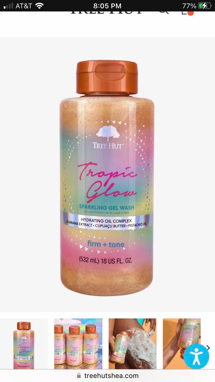tropic glow sparkling gel wash