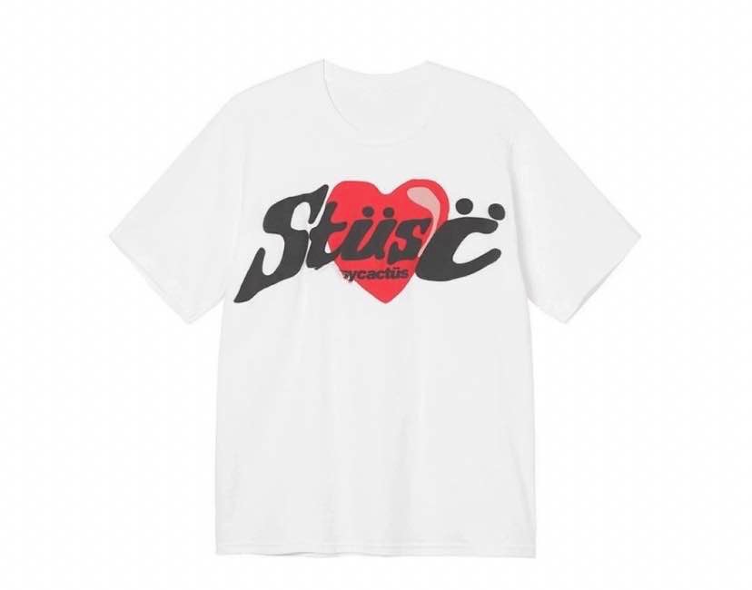 Stussy love heart shirt