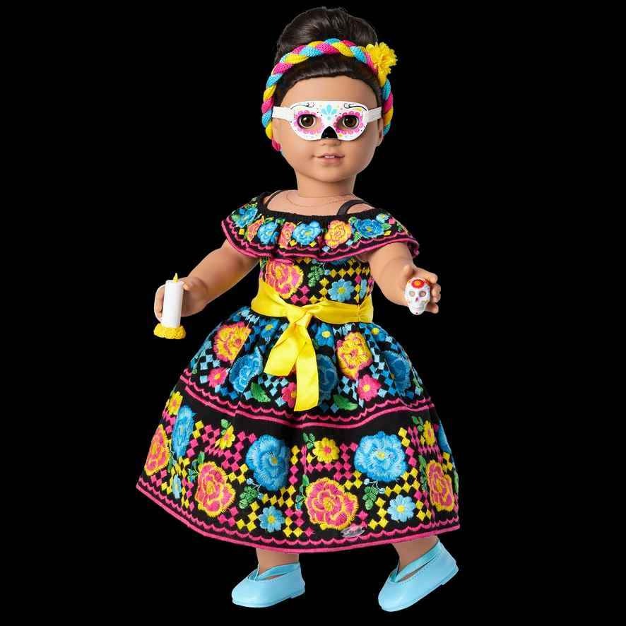 Día de Muertos Celebration Outfit for 18-inch Dolls