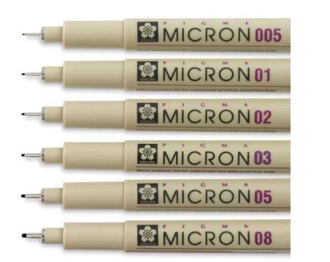 micron liner pens